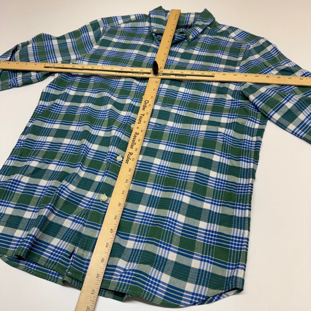 Vineyard Vines Shirt Mens Medium Green Plaid Button Up Preppy Coastal - Picture 10 of 10